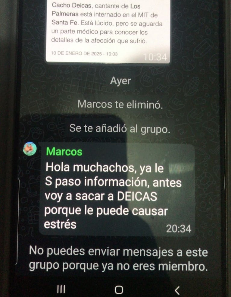 Luciano expuso a Marcos por sus dichos contra su papá.