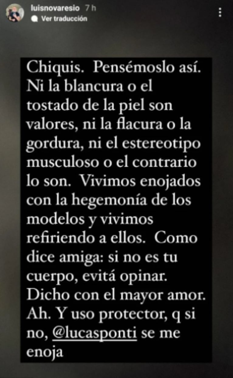 Luis Novaresio compartió fotos entrenenando con su marido e hizo un fuerte descargo: "Si no es tu cuerpo, evitá opinar"