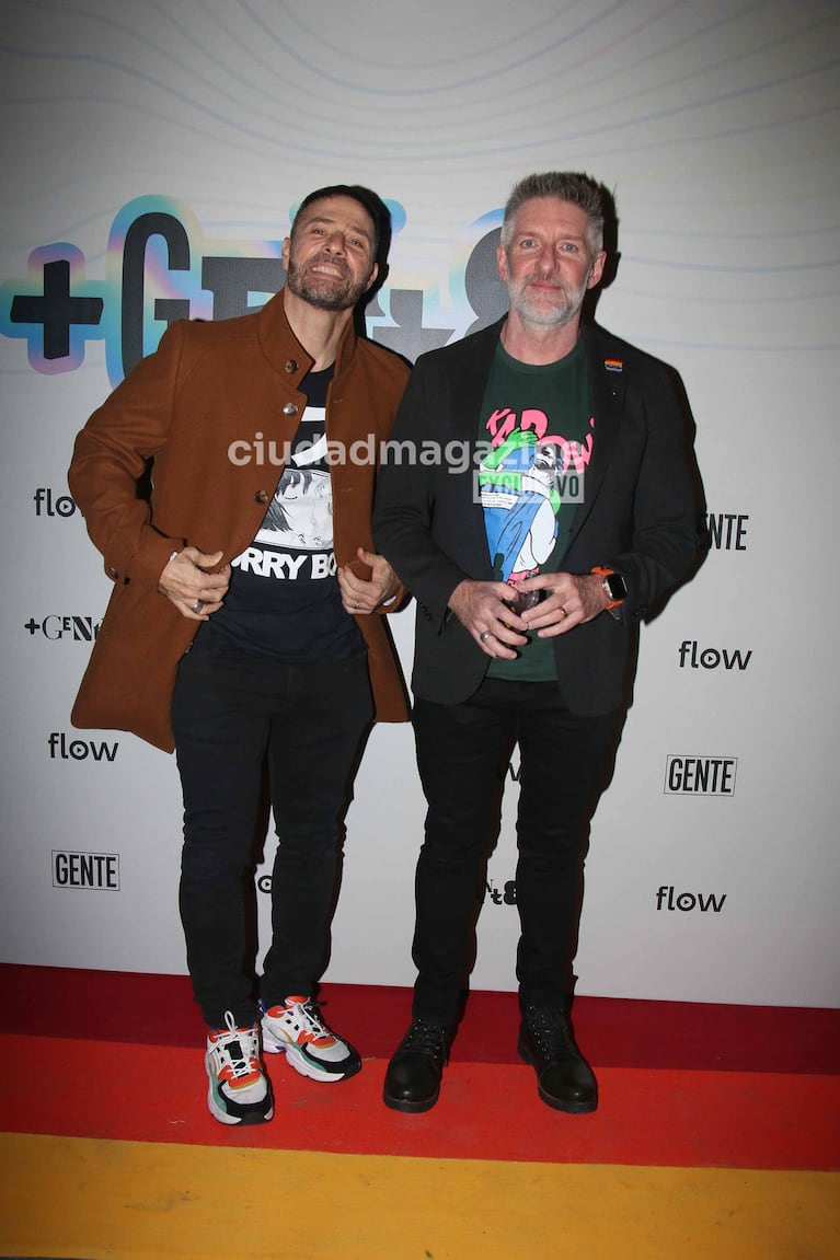 Luis Novaresio y Braulio Bauab en la fiesta de pride de Gente (Foto: Movilpress).