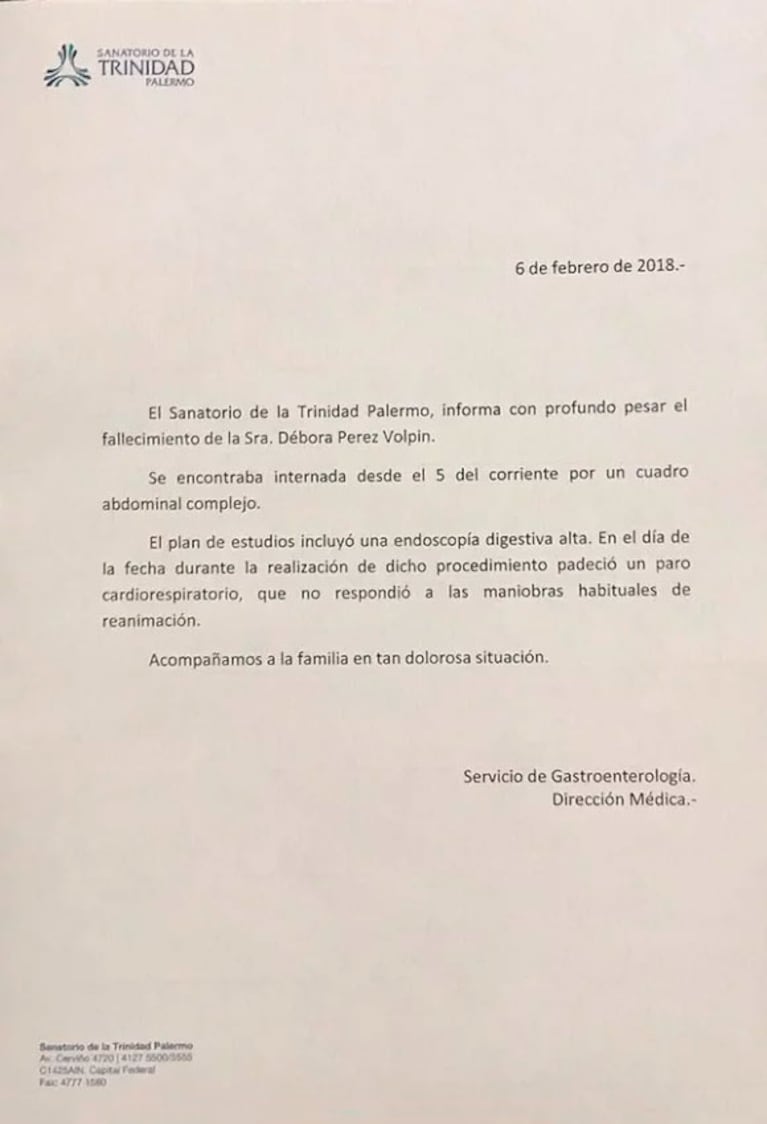 Luis Otero confirmó que la familia de Débora Pérez Volpin recurrirá a la Justicia: "Las explicaciones que dieron en la clínica no los conformaron" 