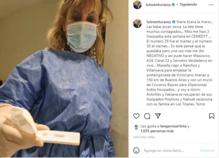 Luis Ventura contó que Fabiana Liuzzi y su hijo Antoñito tienen coronavirus: "Se están recuperando"