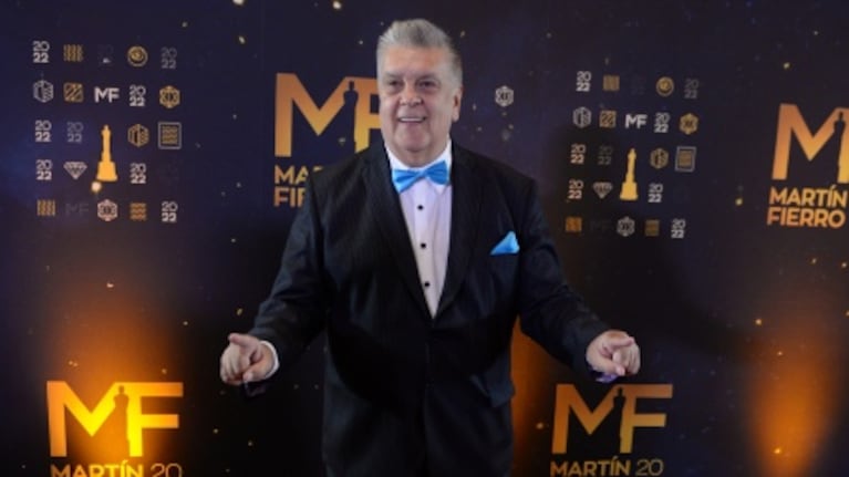 Luis Ventura en los premios Martin Fierro. (Foto: Captura América)