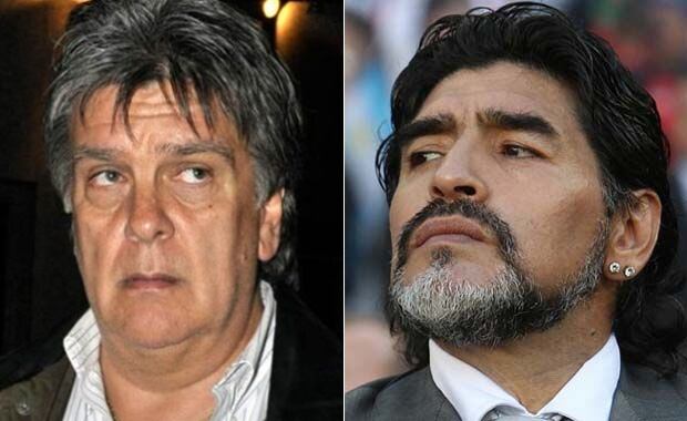 Luis Ventura y Diego Maradona estuvieron cara a cara. (Fotos: archivo Web)