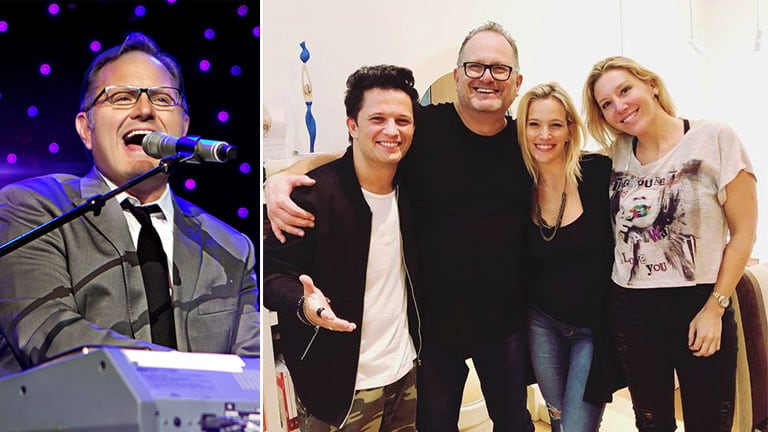 Luisana, Darío y Daniela Lopilato junto a Marcos Witt, su ídolo musical. (Foto: Instagram)