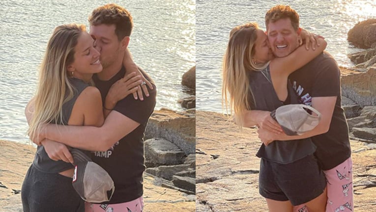 Luisana Lopilato compartió divertidas fotos a los mimos con Michael Bublé.