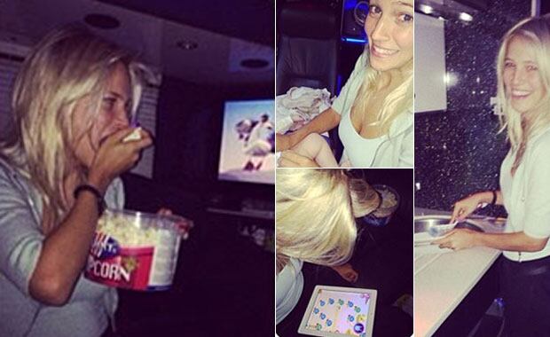 Luisana Lopilato, de gira en micro por Europa (Foto: Instagram)