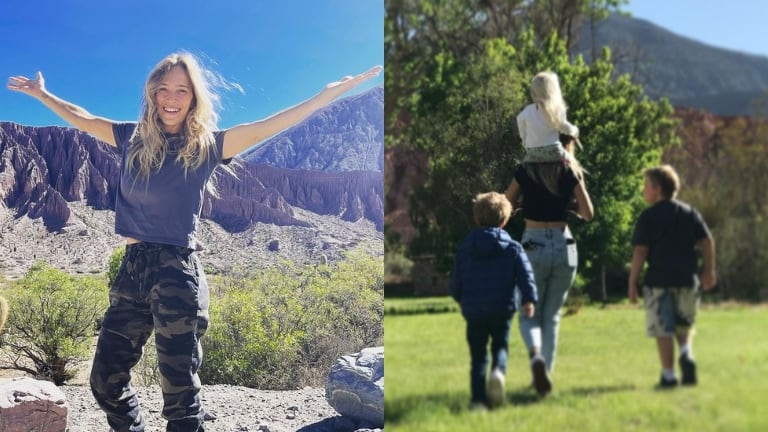 Luisana Lopilato viajó a Jujuy compartió fotos con sus hijos: Estoy emocionada de disfrutar con mi familia estos paisajes