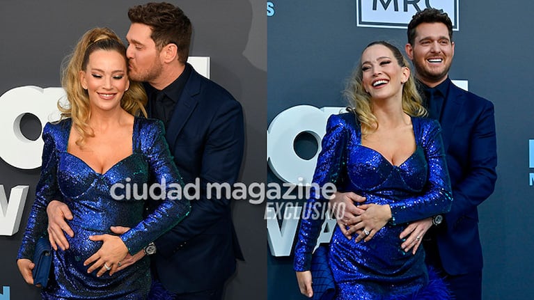 Luisana Lopilato y Michael Bublé brillaron en la alfombra roja de los Billboard Music Awards.