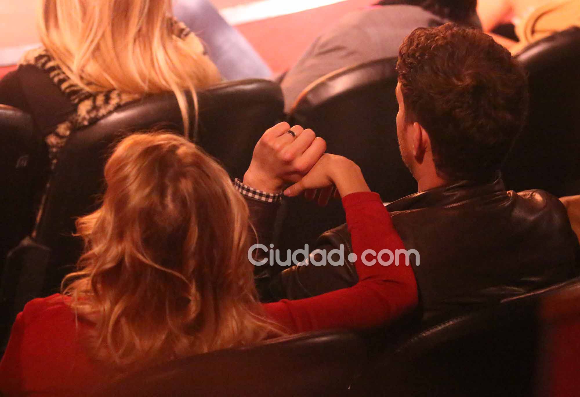 Luisana Lopilato y Michael Bublé, mimosos en la platea. (Foto: Movilpress)