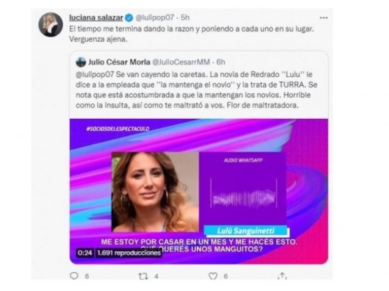 Luli Salazar respondió a los que la juzgaron por posar con su hija: "El que critica a una nena está mal de la cabeza"