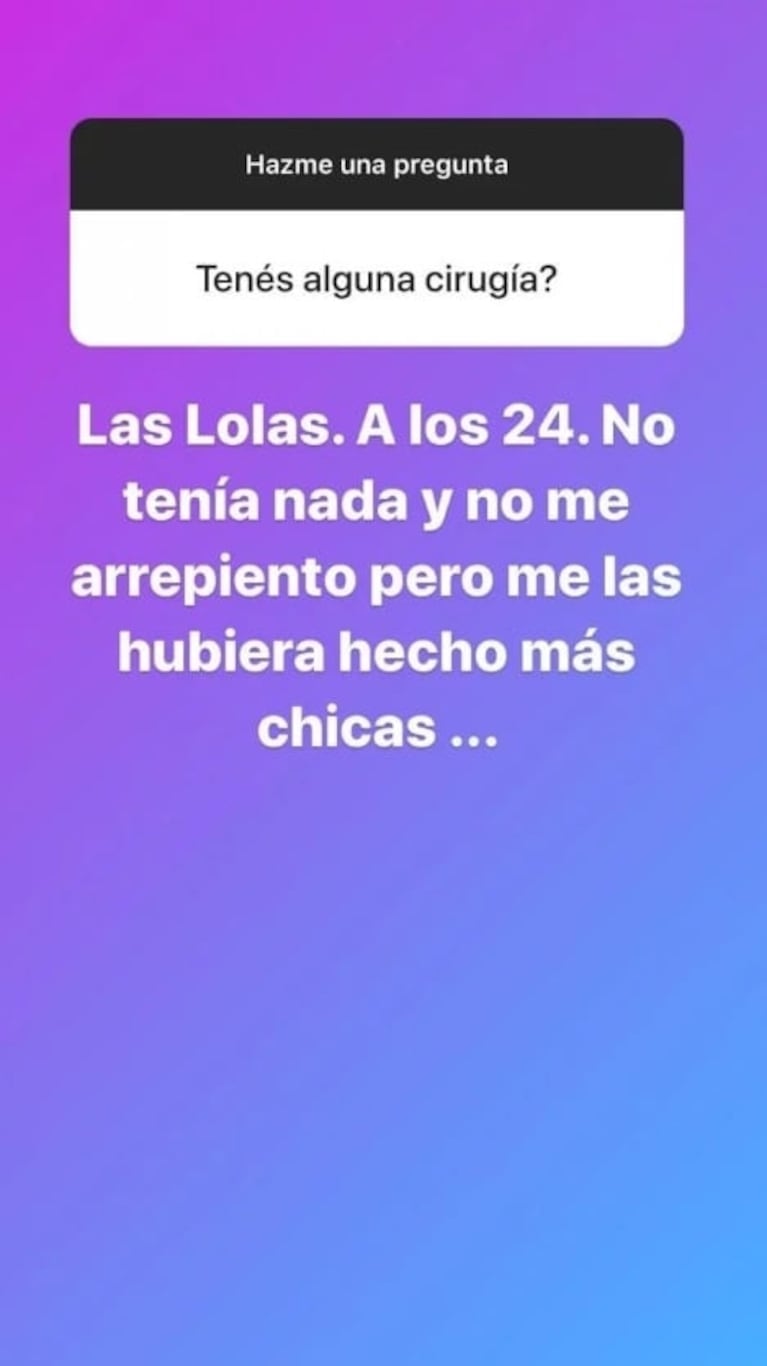 Maca Rinaldi y su paso por el quirófano: "Me hice las lolas a los 24; no me arrepiento pero me las hubiera hecho más chicas"