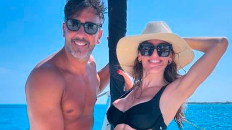 Macarena Rinaldi lució sus tres meses de embarazo en bikini y Fede Hoppe le dejó un tierno comentario