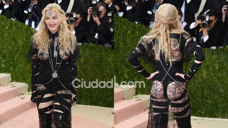 Madonna acaparó todas la miradas con su diseño de Givenchy  (Fotos: AFP).