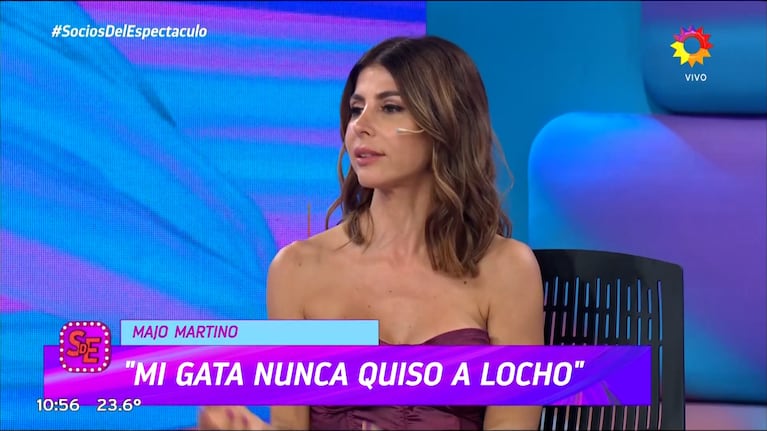 Majo Martino sorprendió al describir la brava conducta de su gata con Locho Loccisano cuando eran novios