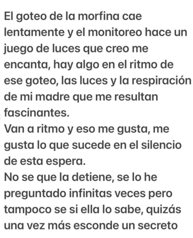 Maju Lozano se despidió de su mamá con una desgarradora carta: "Unidas en la espera de su muerte"