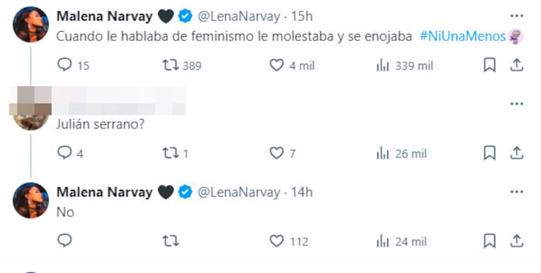 Malena Narvay rompió el silencio, a medio año de su separación: “Un infierno cargamos adentro”