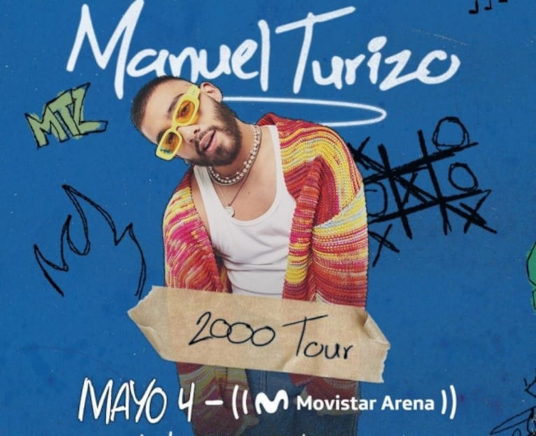 Manuel Turizo visitará la Argentina con su 2000 tour: cuándo y dónde se presentará