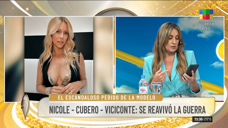 Marcela Tauro habló sobre Nicole Neumann. Foto: captura América TV.