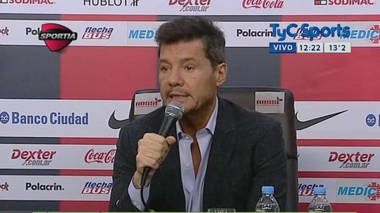 Marcelo Tinelli en plena campaña por la presidencia de la AFA. (Foto: TyC Sports)