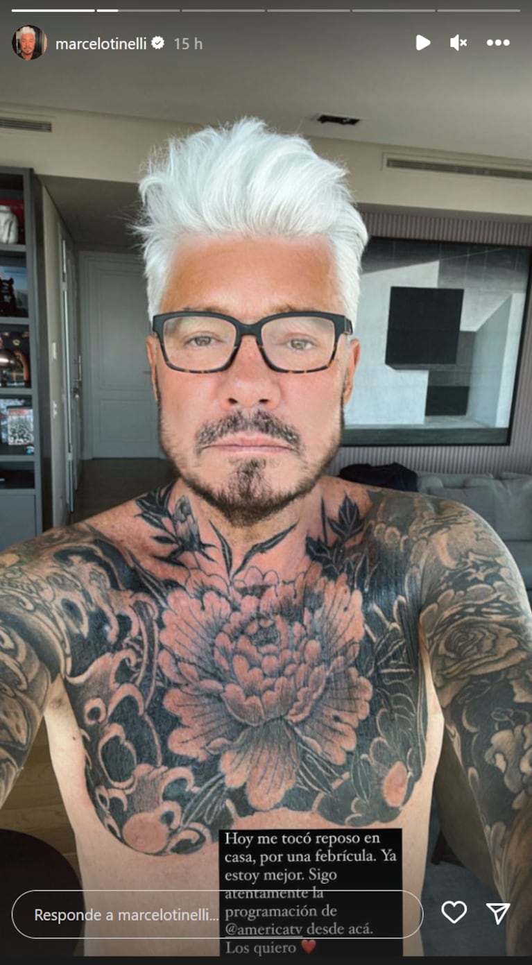 Marcelo Tinelli faltó al trabajo por su salud y generó preocupación: “Hoy me tocó reposo en casa”