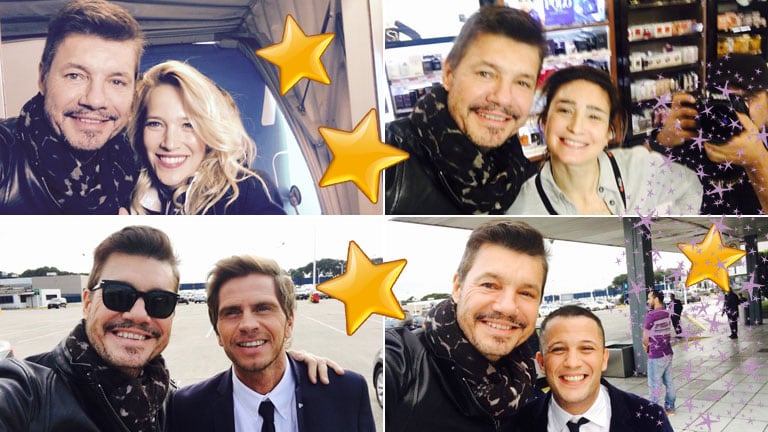 Marcelo Tinelli junto a Luisana y Darío Lopilato, el Pollo Vignolo y Valeria Bertuccelli en la apertura de ShowMatch. Foto: Twitter