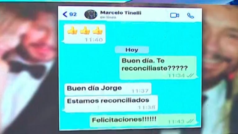 Marcelo Tinelli le confirmó a Jorge Rial que volvió con Guillermina Valdés: "Estamos reconciliados"