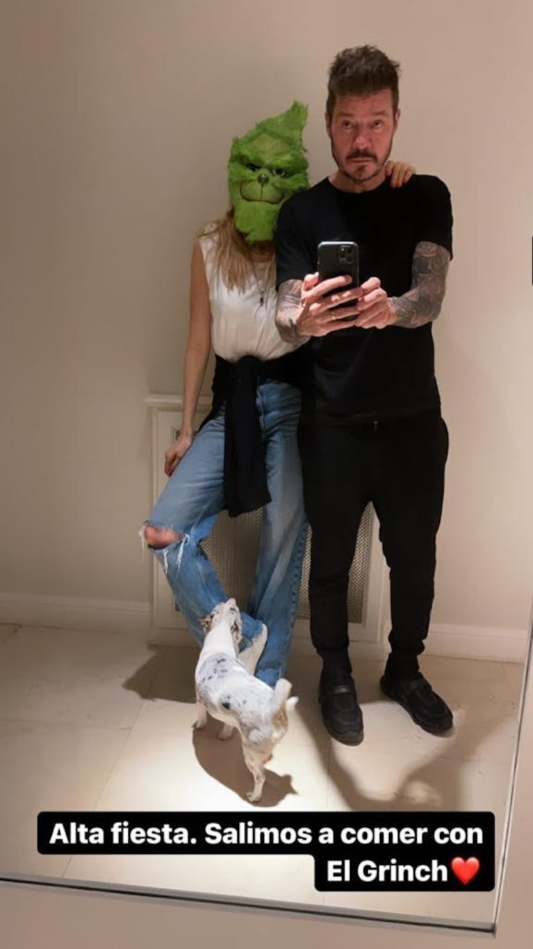 Marcelo Tinelli mostró una divertida postal de su cita con Guillermina Valdés luego de que ella revelara que la llama "Grinch"