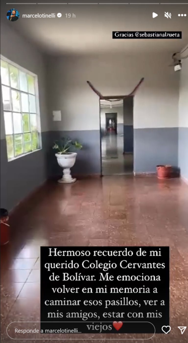 Marcelo Tinelli se emocionó al visitar su escuela en Bolívar: "Hermosos recuerdos"