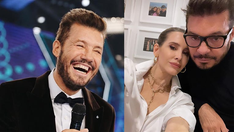 Marcelo Tinelli se mostró en la intimidad de su camarín con Guillermina Valdés.