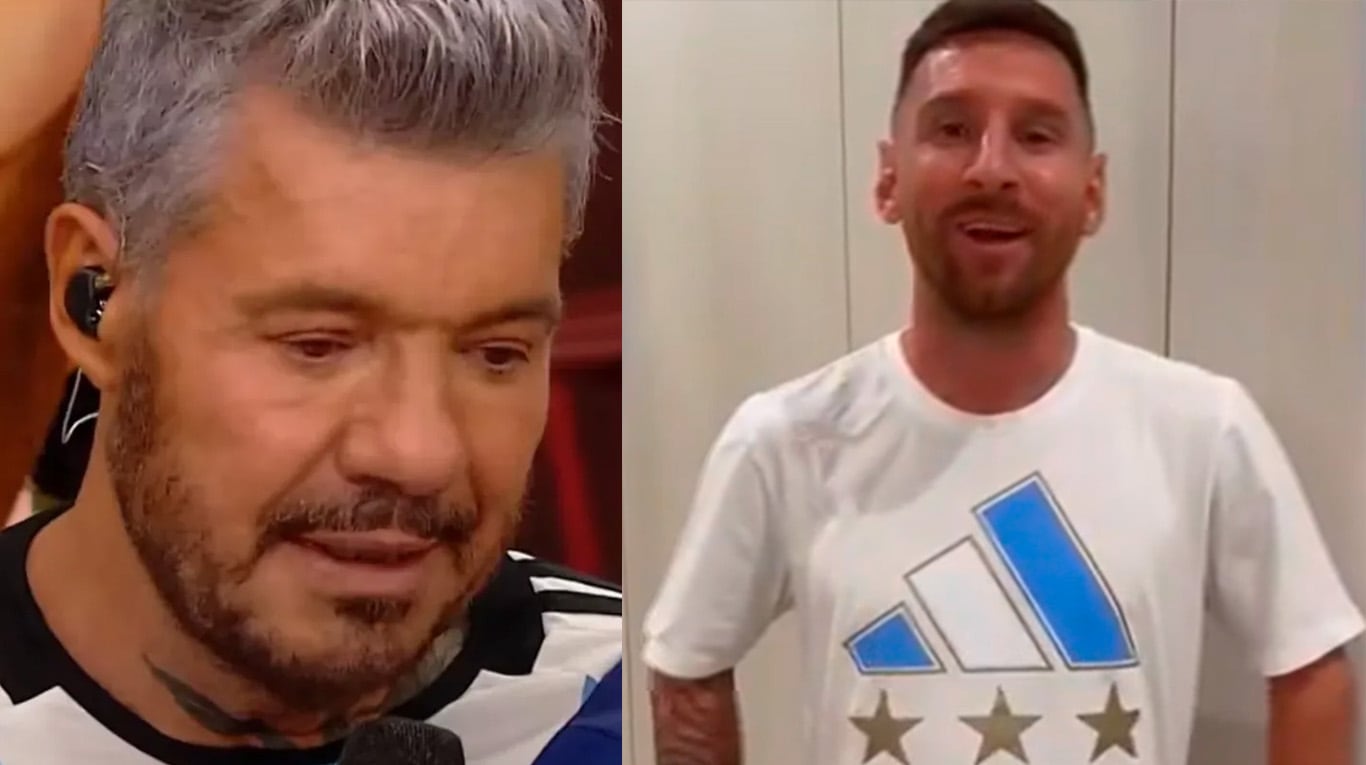 Marcelo Tinelli se quebró en llanto al escuchar en vivo el especial mensaje que le dedicó Lionel Messi.