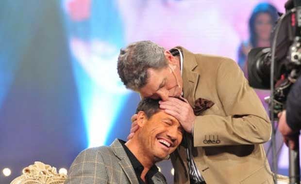 Marcelo Tinelli y su maestro, Juan Alberto Badía. (Foto: Web)