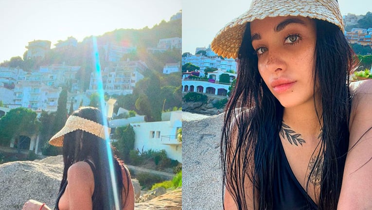 María Becerra compartió el álbum de fotos playero de sus vacaciones en España.