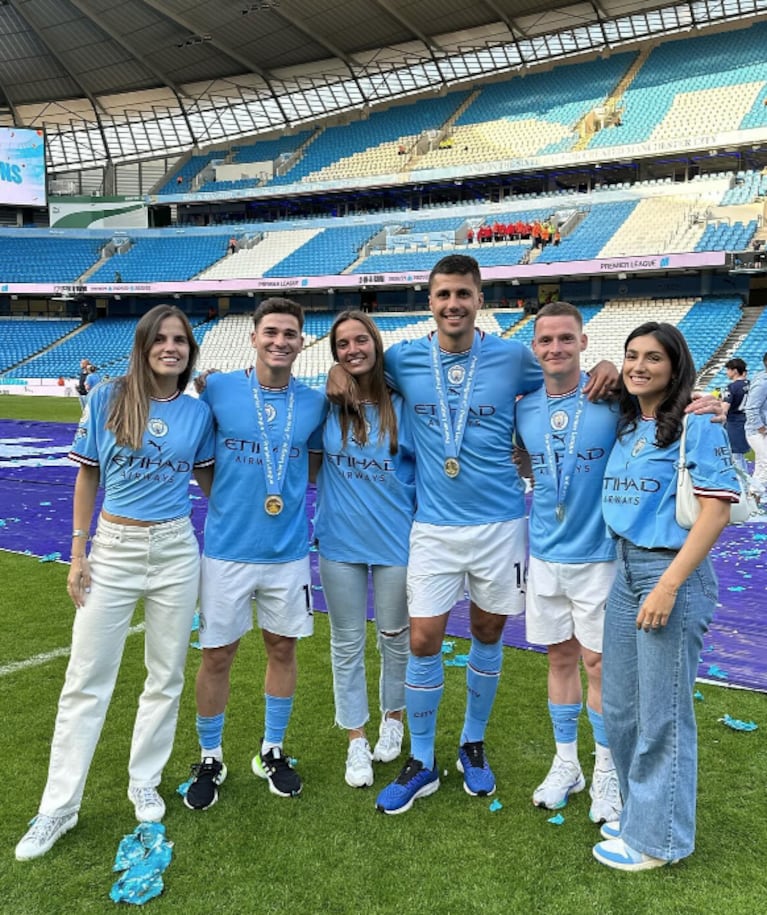 María Emilia también se despidió del Manchester City.