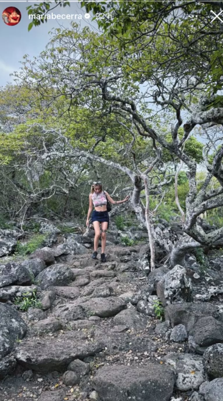 María visitó las Islas Galápagos con su familia.