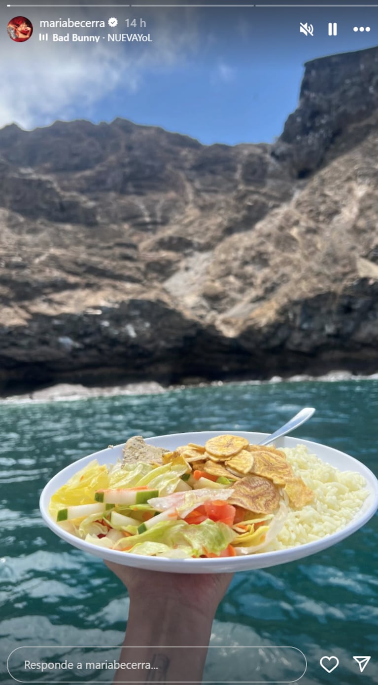 María visitó las Islas Galápagos con su familia.