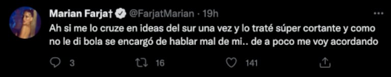 Marian Farjat apuntó contra Martín Salwe al contar un episodio que vivió con él en un auto: "No me dejaba bajar"