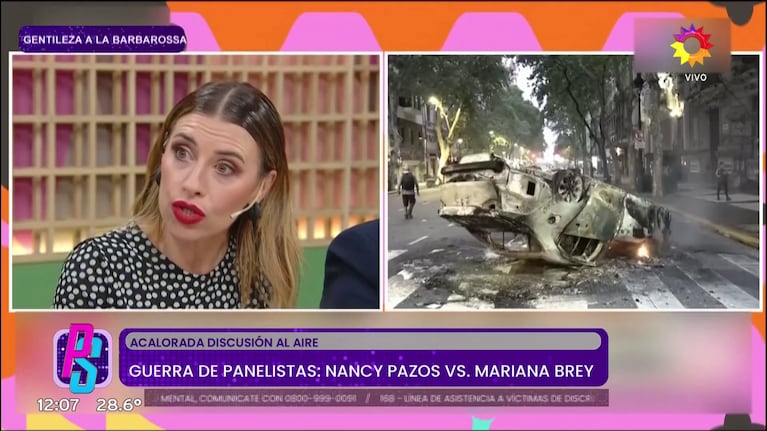 Mariana Brey en A la Barbarossa (Foto: captura de Telefé).