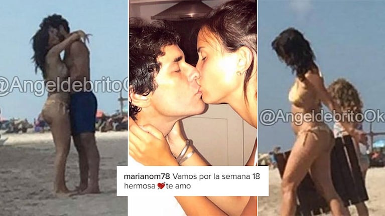 Mariano Martínez, junto a Camila Cavallo, embarazada de cuatro meses y medio (Foto: Twitter)