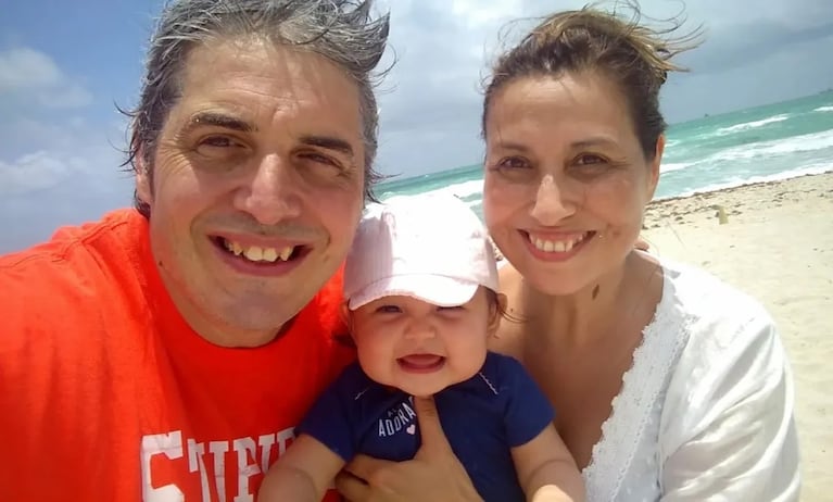 Mariano Rinaldi, Andrea y la hija de ambos.