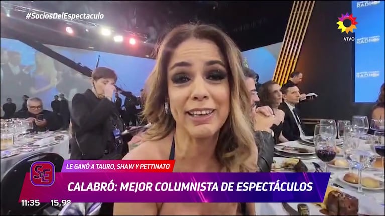 Marina Calabró habló con Socios del Espectáculo tras la polémica con Rolando Barbano en el Martín Fierro de la Radio.