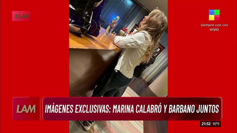 Marina Calabró y Rolando Barbano, juntos en Brasil (Foto: captura de LAM).