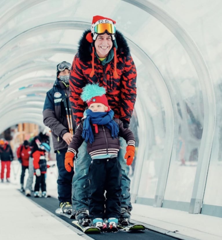 Marley mostró cómo le fue a su hijo en el debut en la nieve: "Primera esquiada de Mirko"