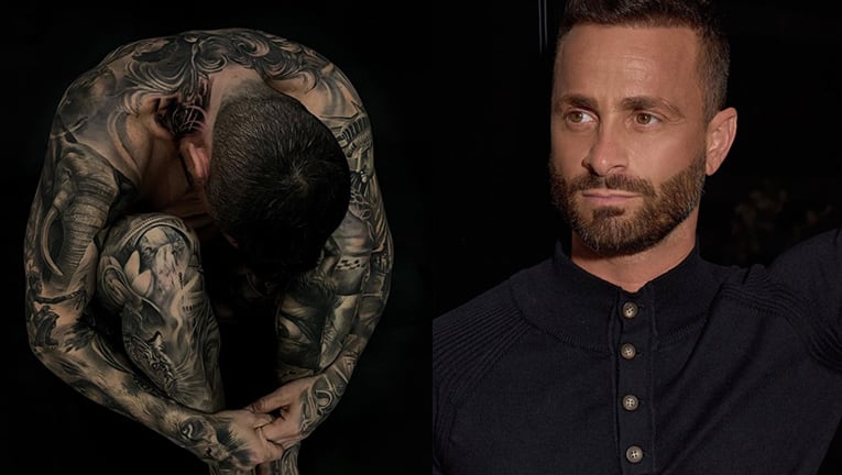 Martín Baclini compartió impactantes fotos de su cuerpo tatuado y le dedicó un significativo mensaje.