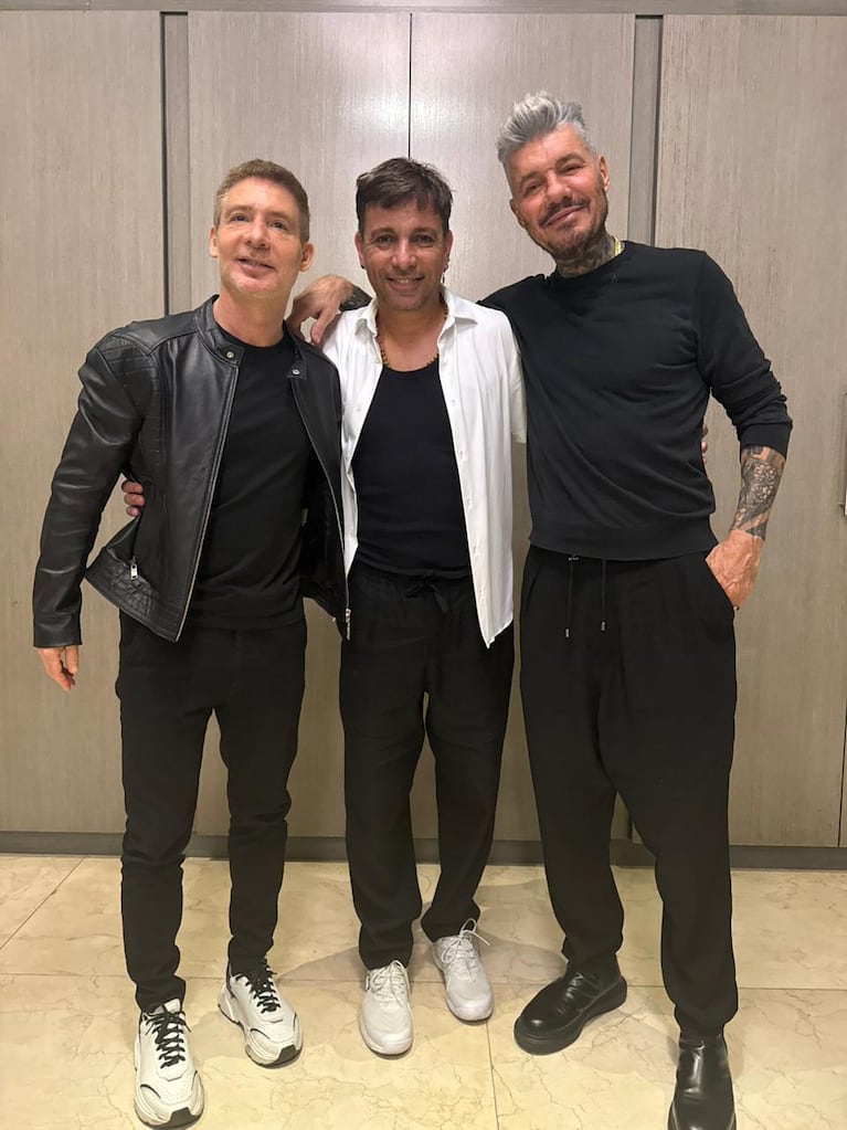 Martín Bossi con Adrián Suar y Marcelo Tinelli