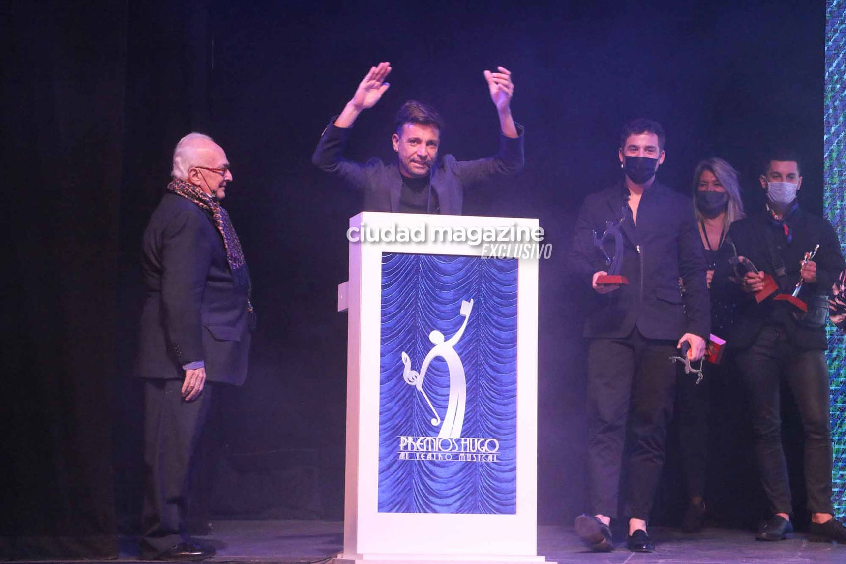 Martín Bossi en los Premios Hugo. (Foto: Movilpress)