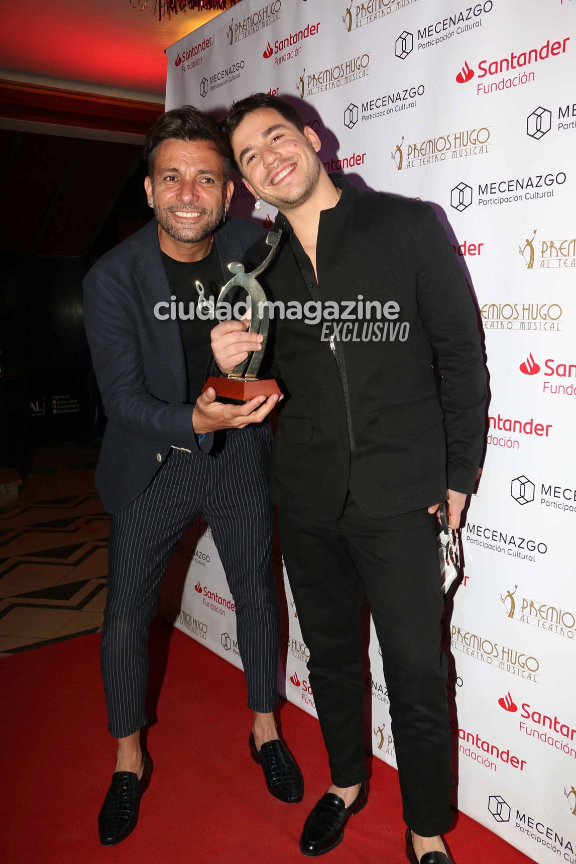 Martín Bossi y Fernando Dente en los Premios Hugo. (Foto: Movilpress)