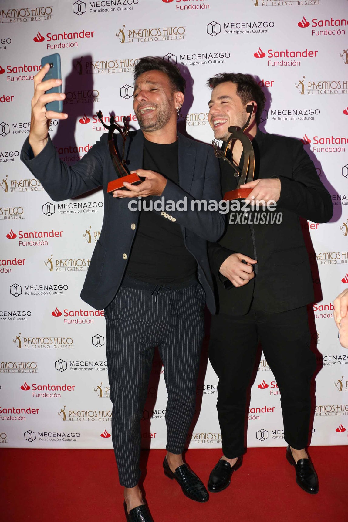 Martín Bossi y Fernando Dente en los Premios Hugo. (Foto: Movilpress)