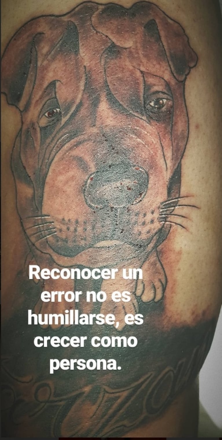 Martín Casar se tapó el tatuaje con el nombre de Morena Rial y publicó un picante frase... ¿dedicada a su ex?: "Reconocer un error no es humillarse, es crecer como persona"