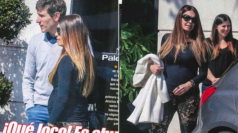 Martín Palermo y Jéssica Geneux esperan su primer hijo juntos. Fotos: Paparazzi-Movilpress.