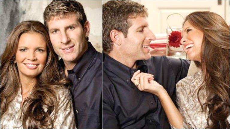 Martín Palermo y Jéssica Geneux serán papás de un varón (Fotos: revista ¡Hola!)